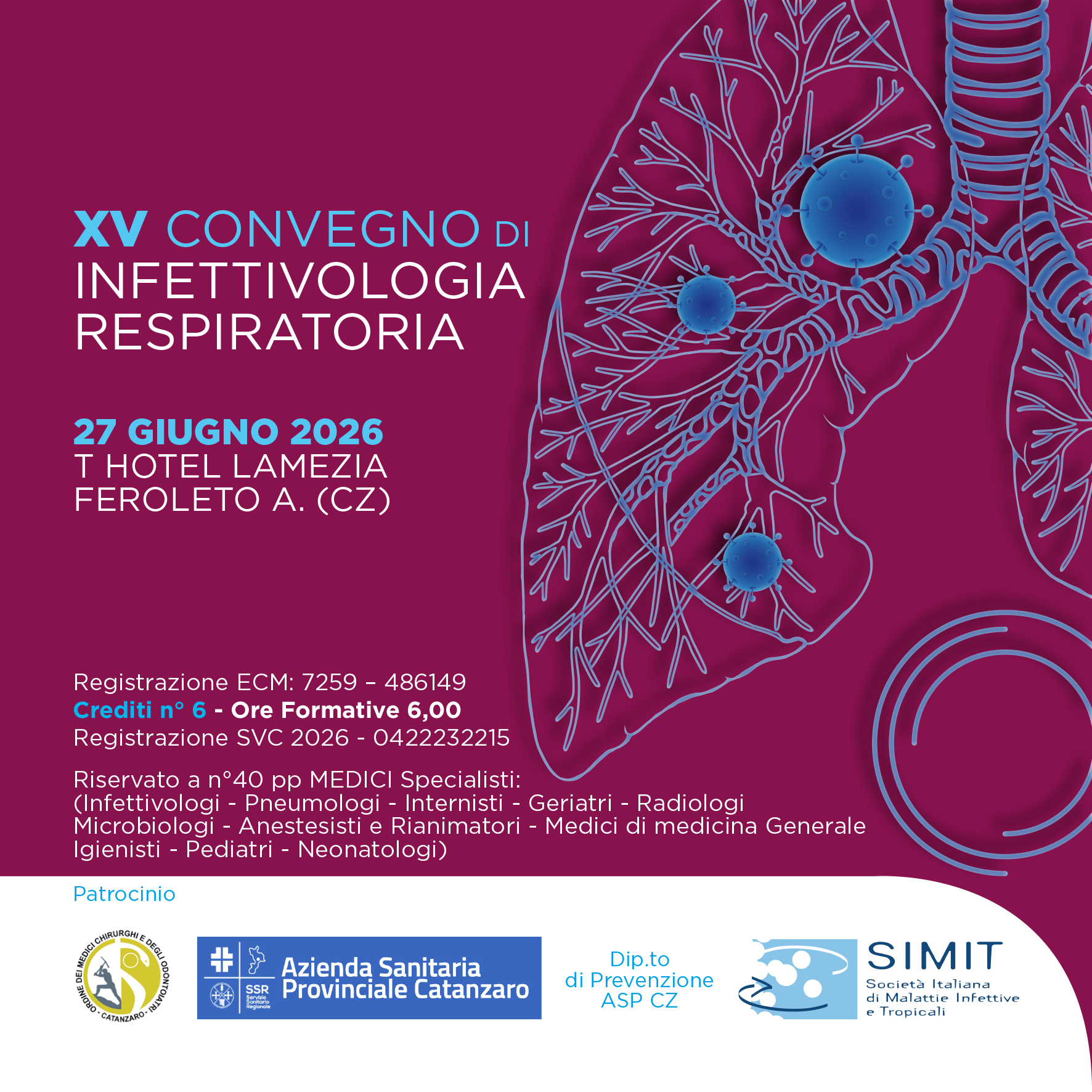 XV CONVEGNO DI INFETTIVOLOGIA RESPIRATORIA