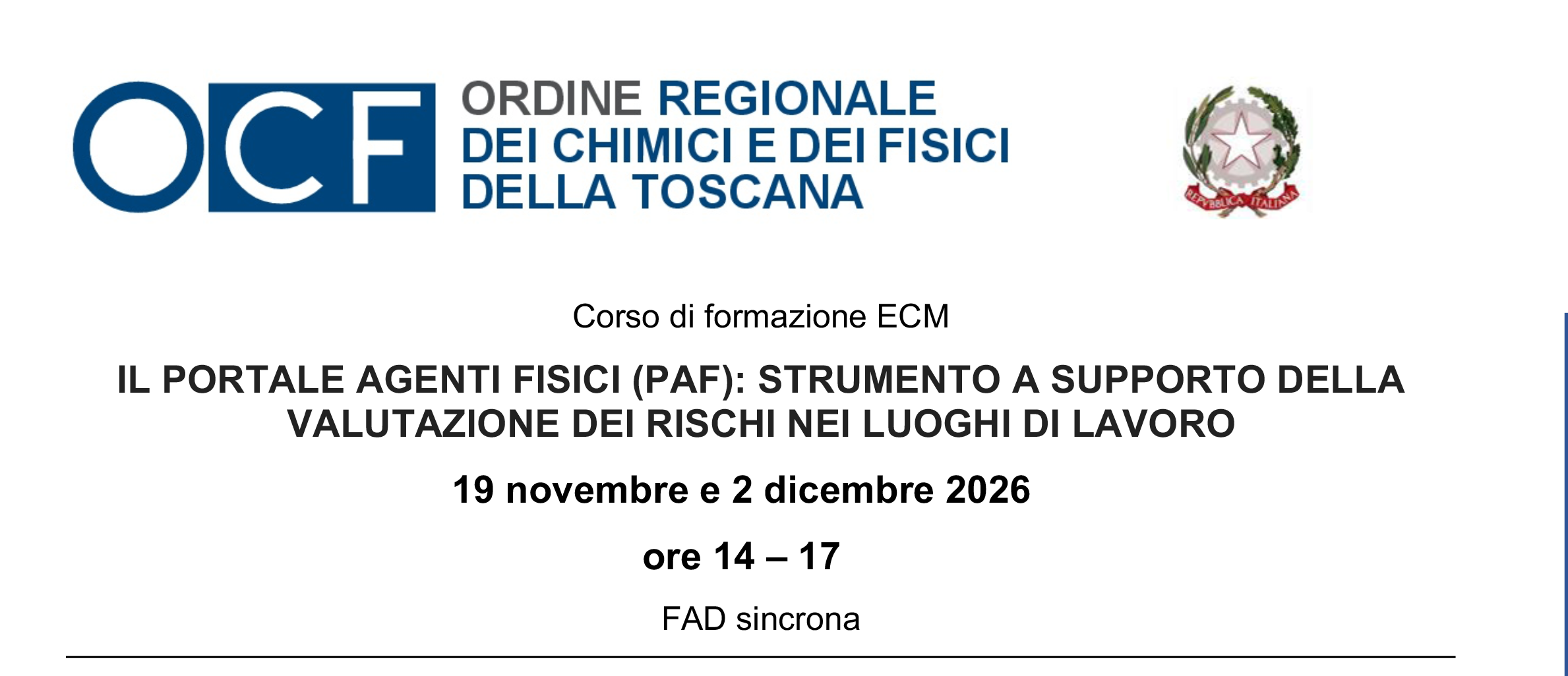 IL PORTALE AGENTI FISICI (PAF): STRUMENTO A SUPPORTO DELLA VALUTAZIONE DEI RISCHI NEI LUOGHI DI LAVORO